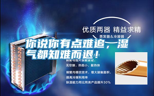 你說你有點難追，濕氣都知難而退！