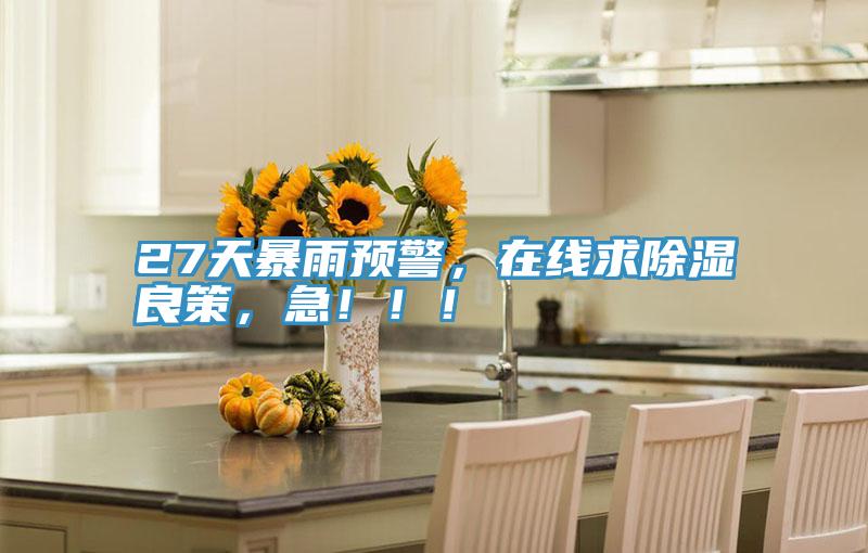 27天暴雨預警，在線求除濕良策，急！！！