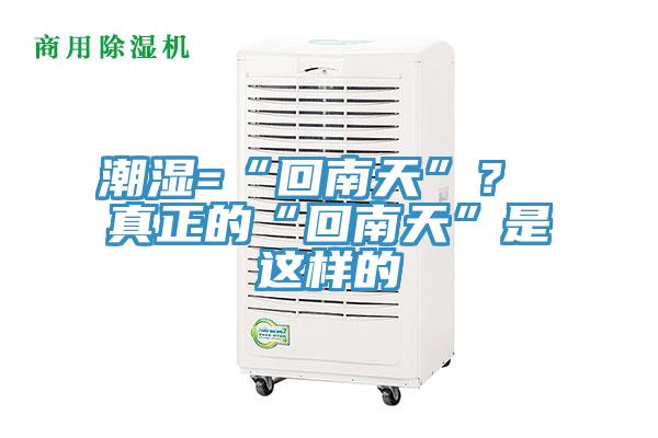 潮濕=“回南天”？ 真正的“回南天”是這樣的