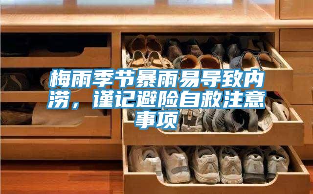 梅雨季節暴雨易導致內澇，謹記避險自救注意事項