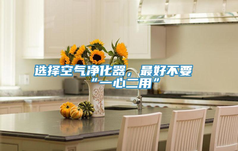 選擇空氣淨化器，最好不要“一心二用”