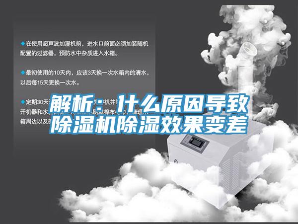 解析：什麽原因導致草莓小视频黄色除濕效果變差