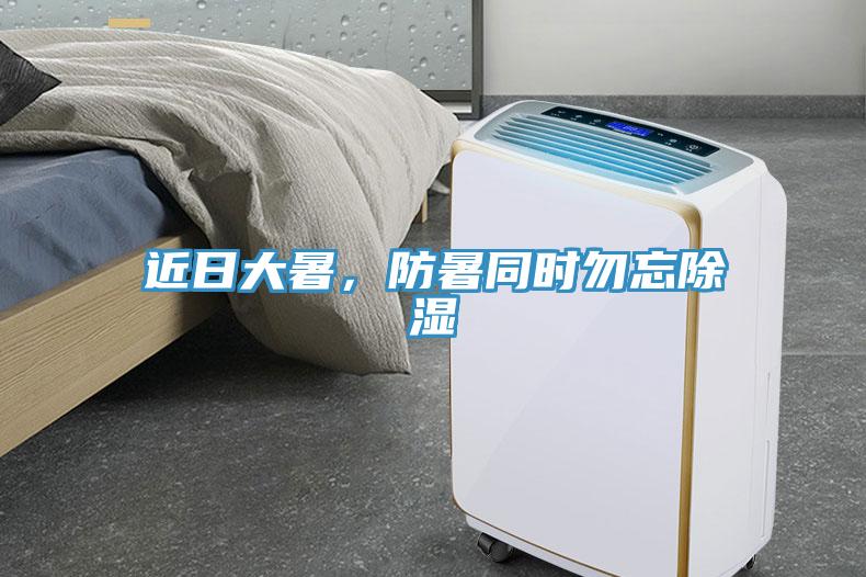 近日大暑，防暑同時勿忘除濕