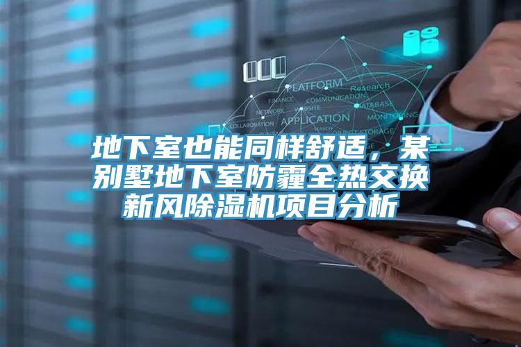 地下室也能同樣舒適，某別墅地下室防霾全熱交換新風草莓小视频黄色項目分析