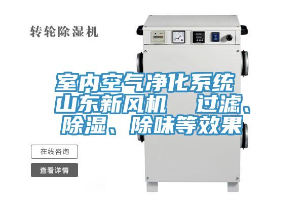 室內空氣淨化係統 山東新風機  過濾、除濕、除味等效果