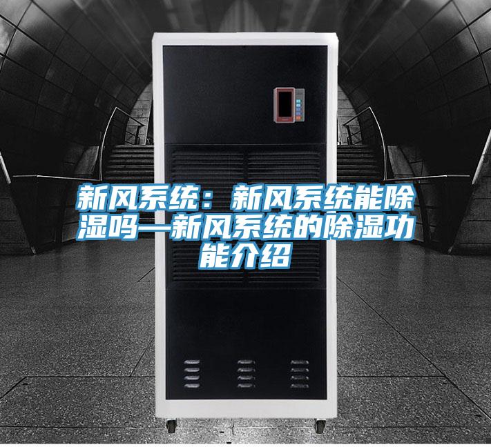新風係統：新風係統能除濕嗎—新風係統的除濕功能介紹