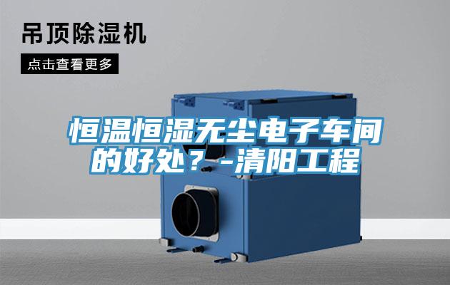 恒溫恒濕無塵電子車間的好處？-清陽工程