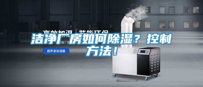 潔淨廠房如何除濕？控製方法！