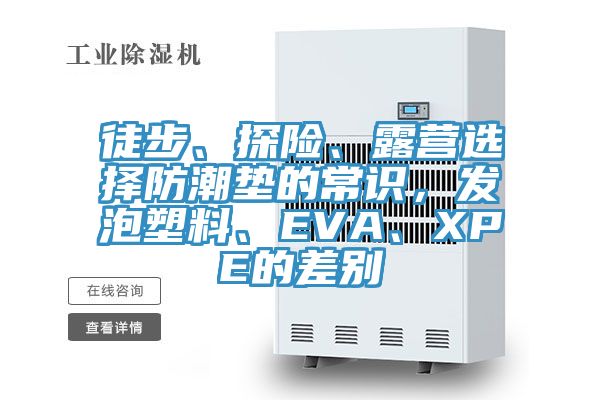 徒步、探險、露營選擇防潮墊的常識，發泡塑料、EVA、XPE的差別