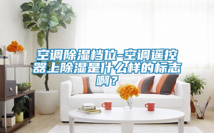 空調除濕檔位-空調遙控器上除濕是什麽樣的標誌啊？